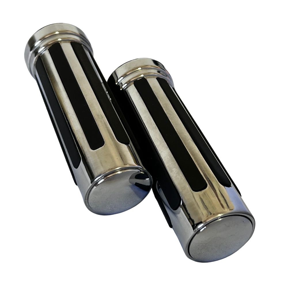 Manopla Millenium Custom - Visual Cromado com Borracha Intercalada