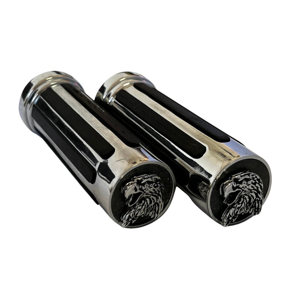 Manopla Millenium Custom - Visual Cromado com Borracha Intercalada