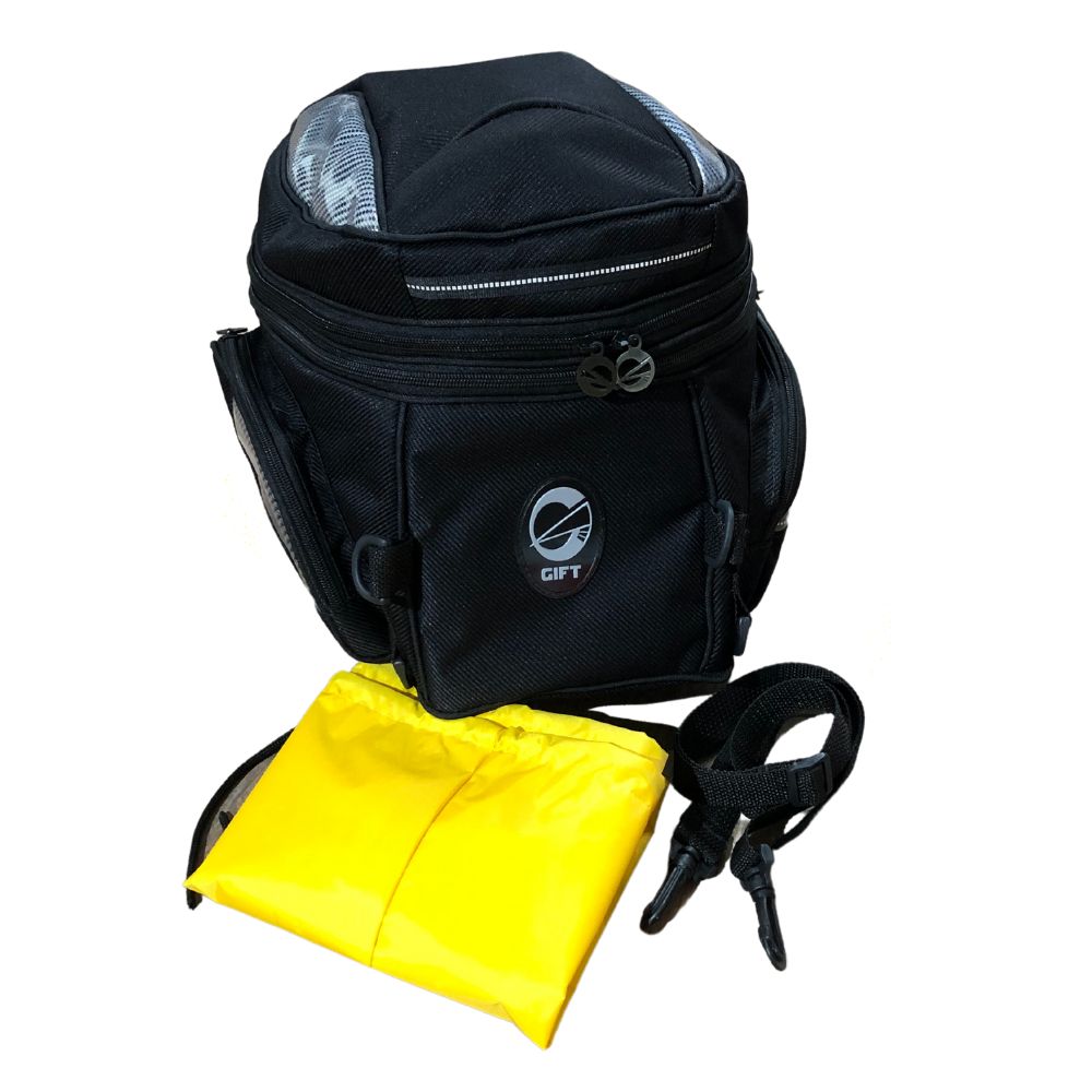 Mala Bolsa Alforje Expansiva Hard Capacete Encosto Bagageiro