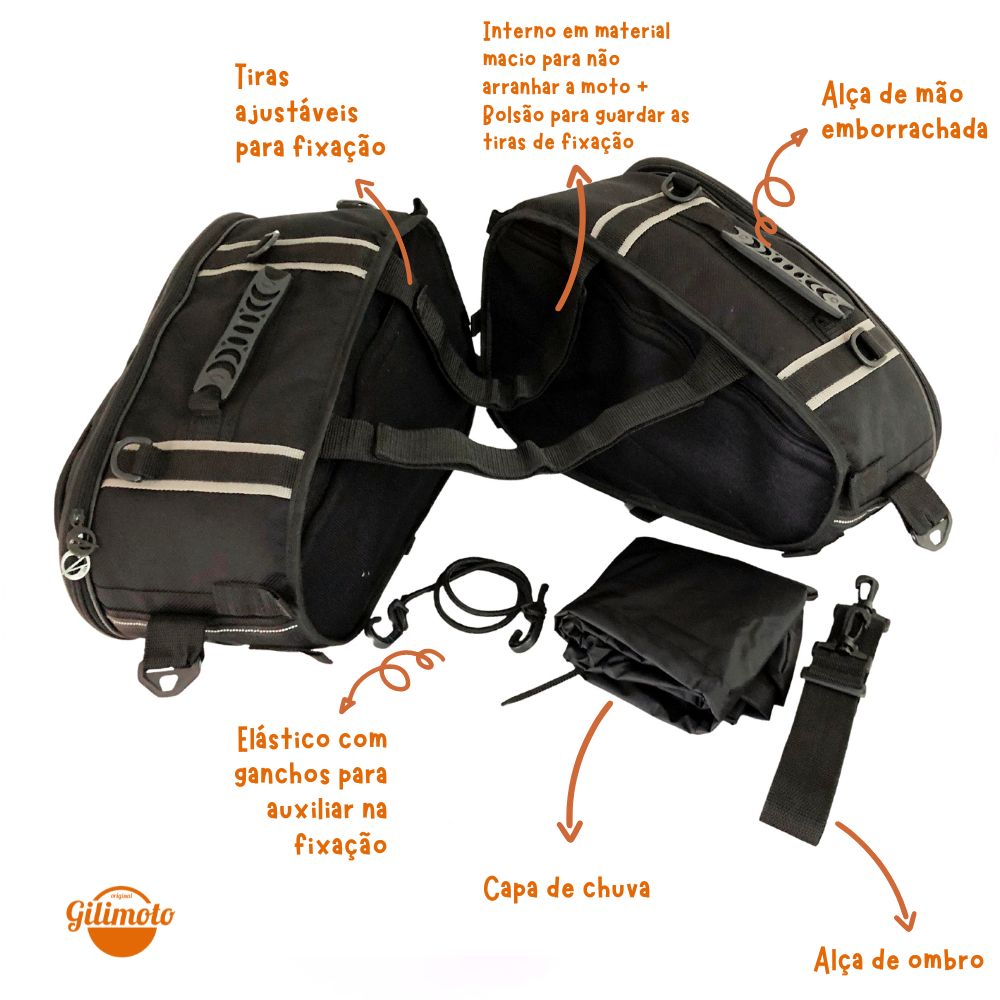 Alforge Lateral Voyager Estruturado 46 litros