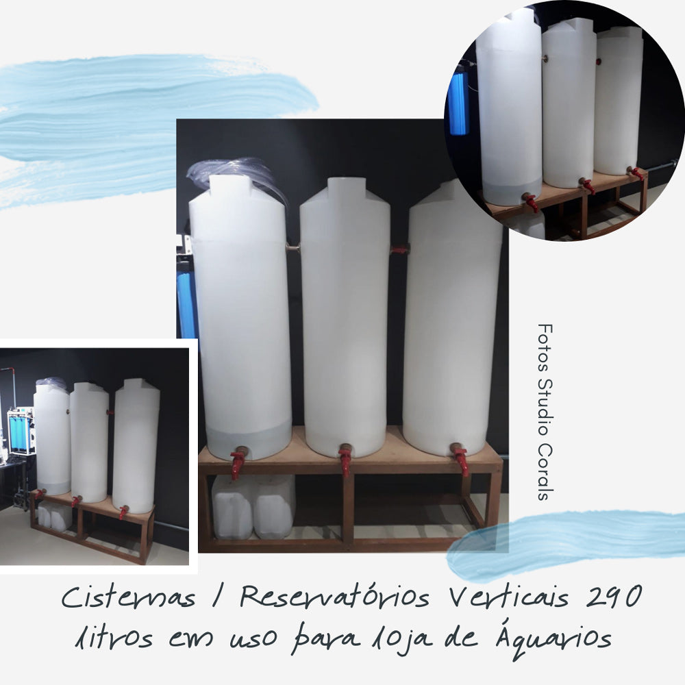 Reservatório Cisterna para Água Potável - Caixa D'água Vertical -  Branca