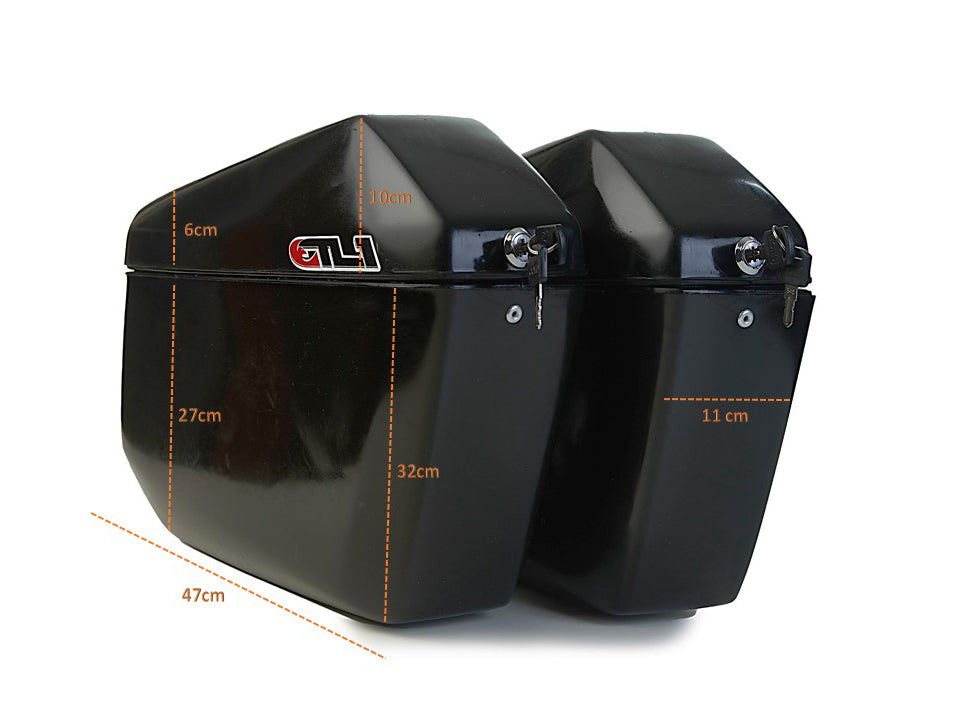 Side Cases Gili - Malas Laterais - Baús Laterais - Pretos