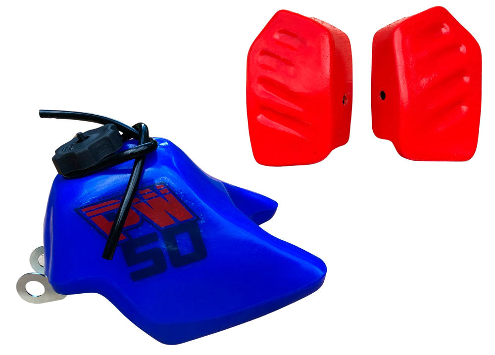 Tanque plástico para Mini Moto / PW50 / Quadriciclo - Com Aletas