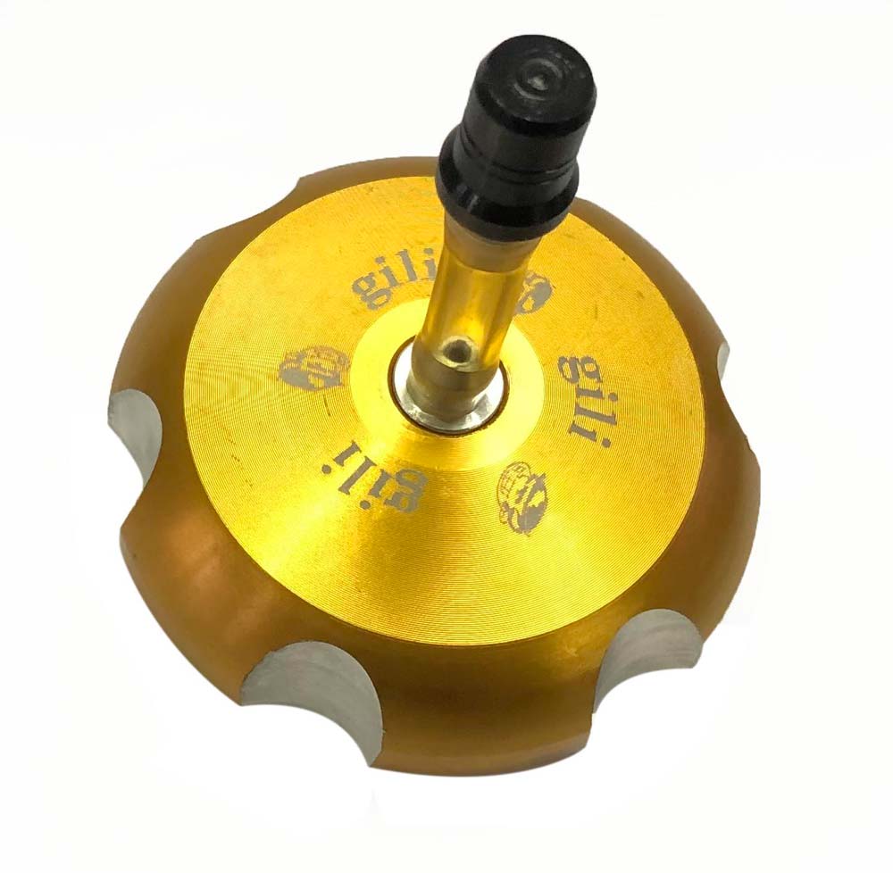 Tampa de tanque Alumínio com válvula anti refluxo 62 mm para motos importadas e tanques Gili (YZ>97, XR 250/400, RMX, CRF 250, CRF 450, YZF 400)