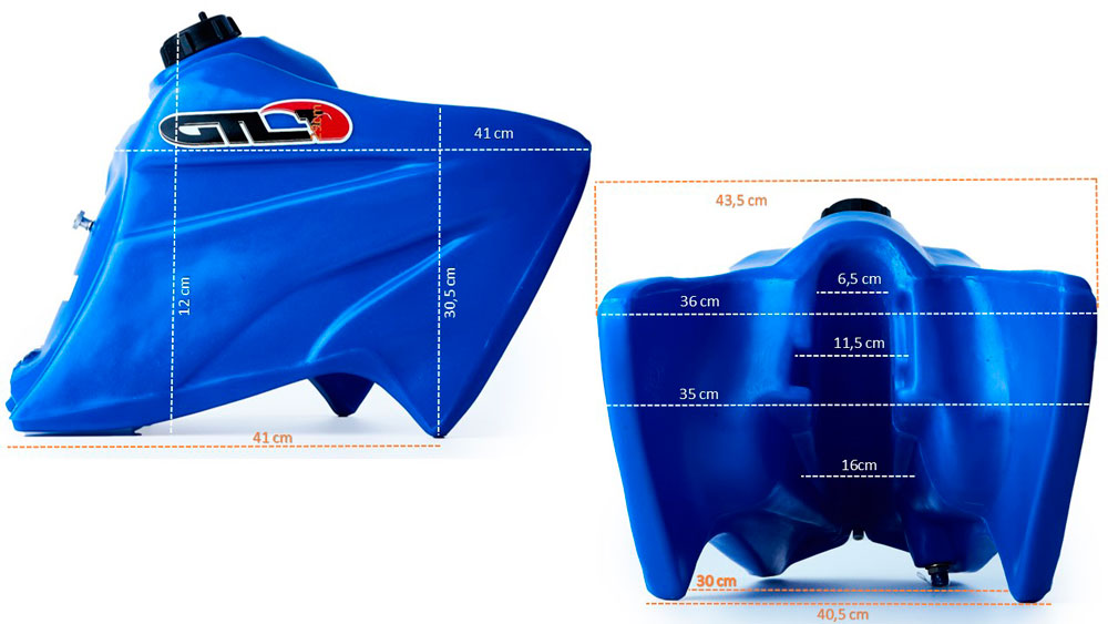 Tank Model Tornado XR 250 14.5 liters Greater Autonomy Pro