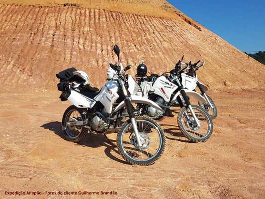 Motos modelo Lander XTZ 250 com tanques Plásticos Gili – Expedição Jalapão