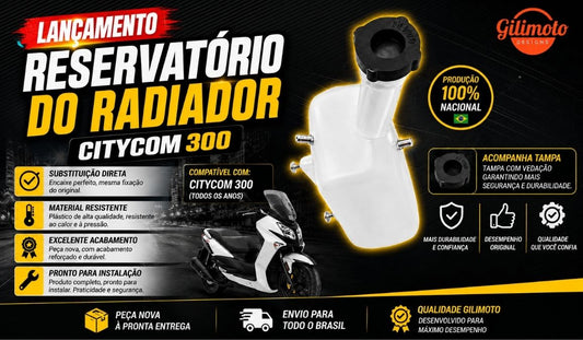 Reservatório do Radiador para Citycom 300: Conheça o Novo Lançamento da Gilimoto
