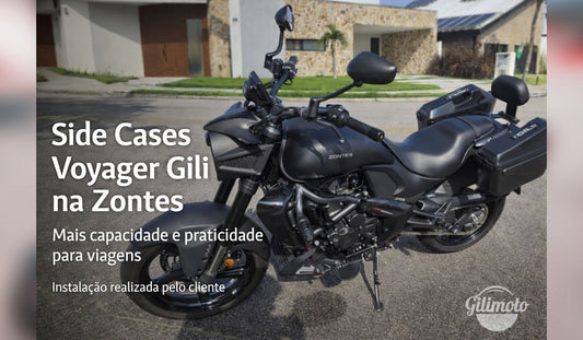 Side Cases Voyager Gili na Zontes – Mais capacidade e praticidade para suas viagens