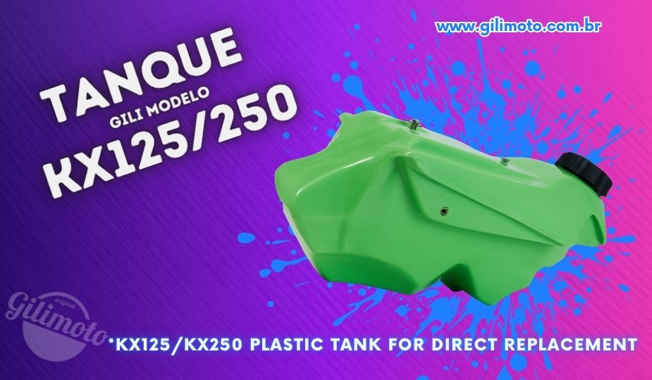 Tanque Plástico Modelo KX125 / KX250 - Tanque para substituição direta