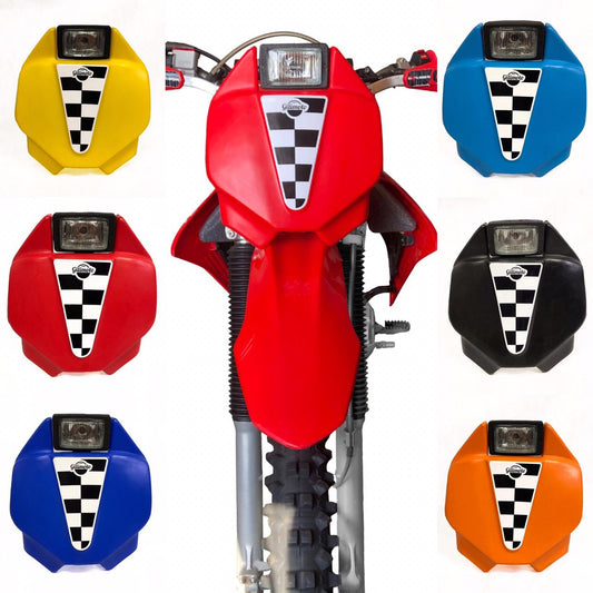 Number Plate Trail com Farol Universal Motocross Adesivado