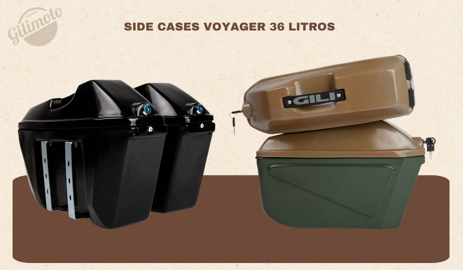 Side Cases Gili Voyager: resistência e praticidade para sua moto.