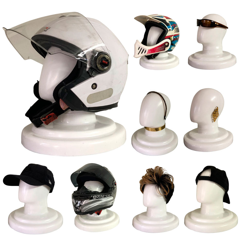 Suporte Manequim para exposição de capacetes, bonés e acessórios