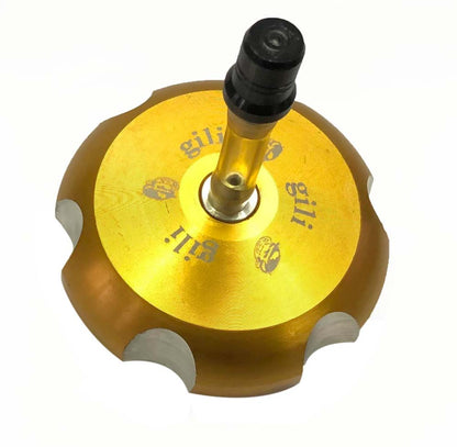 Tampa de tanque Alumínio com válvula anti refluxo 62 mm para motos importadas e tanques Gili (YZ>97, XR 250/400, RMX, CRF 250, CRF 450, YZF 400)