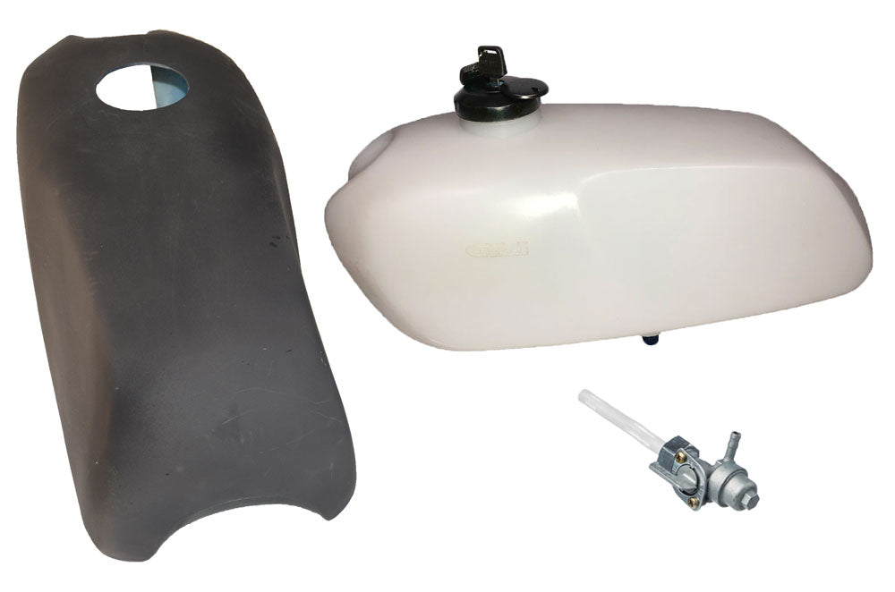 Auxiliary tank., Fibreglass and plastic parts